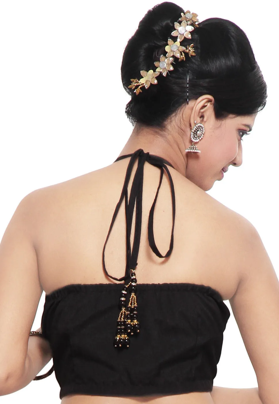 Art Raw Silk Blouse in Black