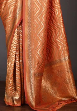 Banarasi Art Silk Saree in Orange