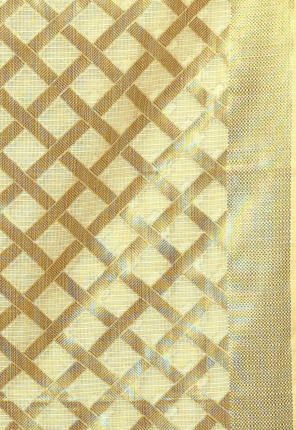 Banarasi Cotton Silk Dupatta in Light Beige