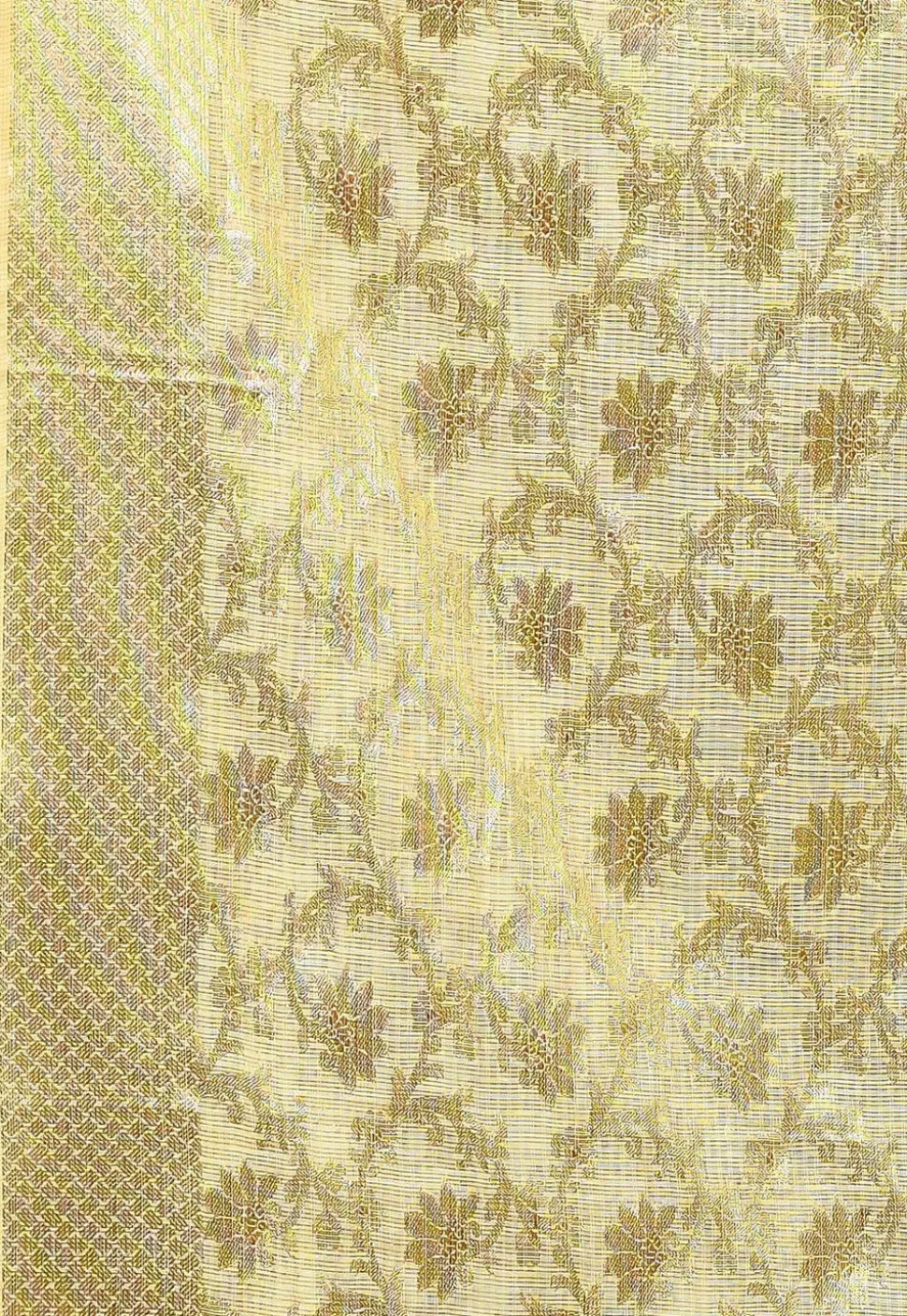 Banarasi Cotton Silk Dupatta in Light Beige