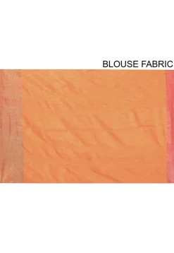 Banarasi Cotton Silk Saree in Orange