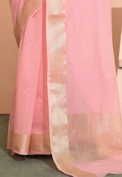 Banarasi Cotton Silk Saree in Pink