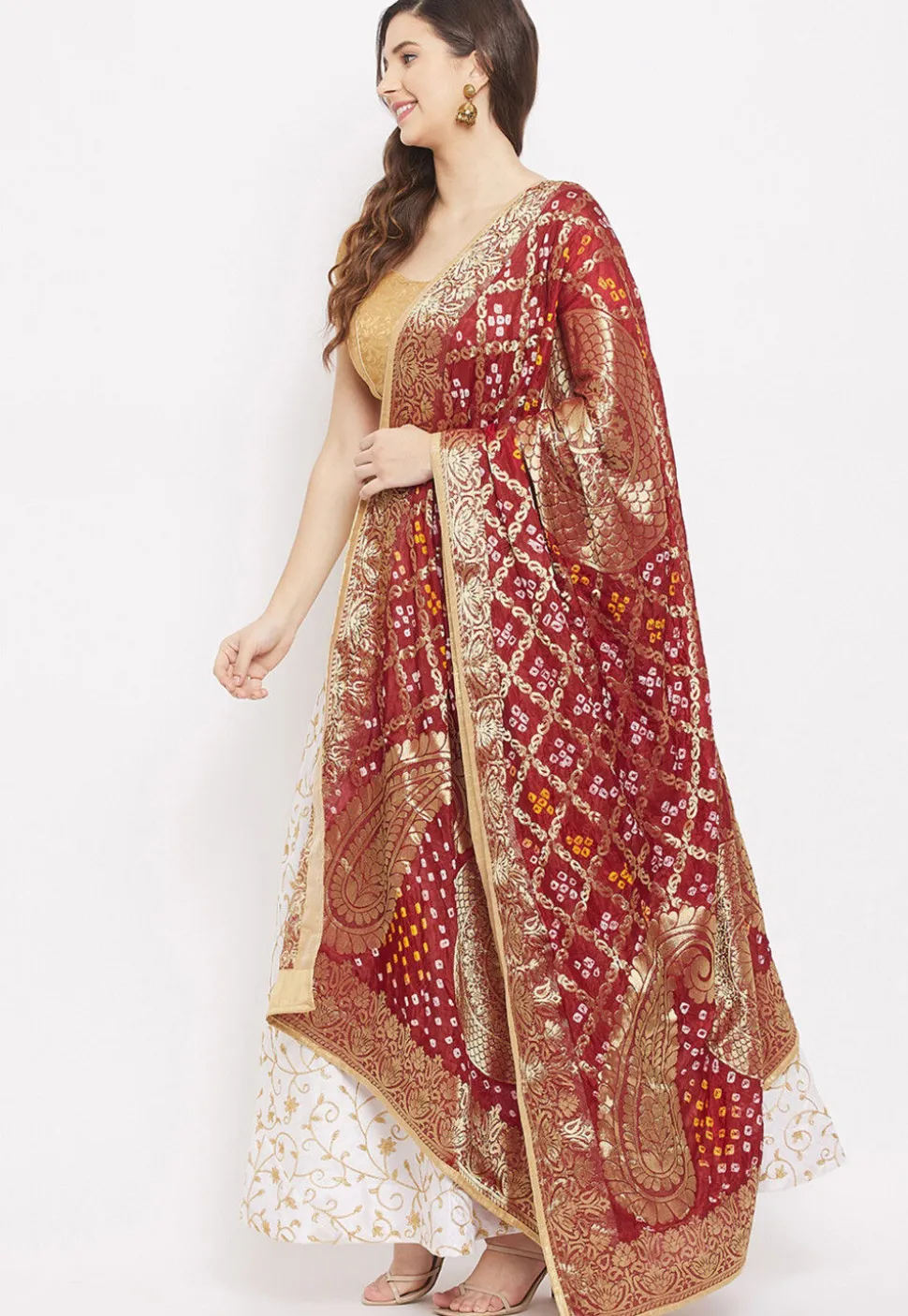 Banarasi Dupatta in Maroon