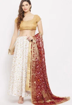 Banarasi Dupatta in Maroon