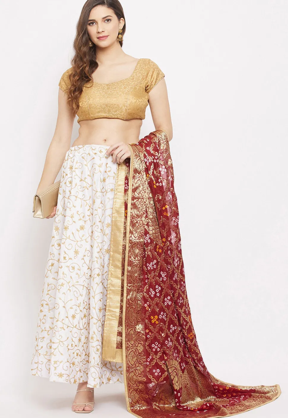 Banarasi Dupatta in Maroon