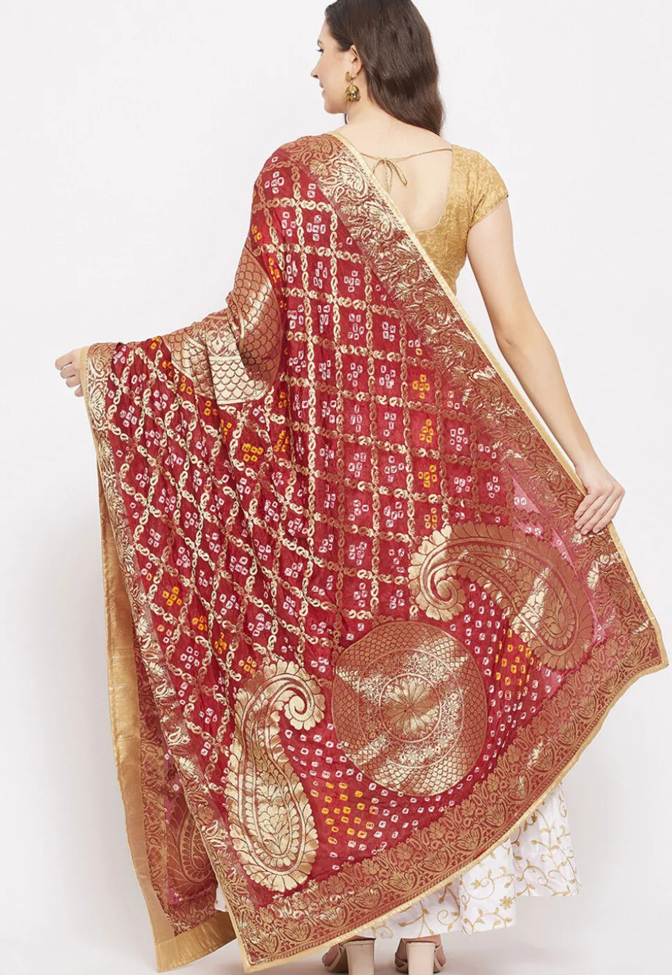 Banarasi Dupatta in Maroon