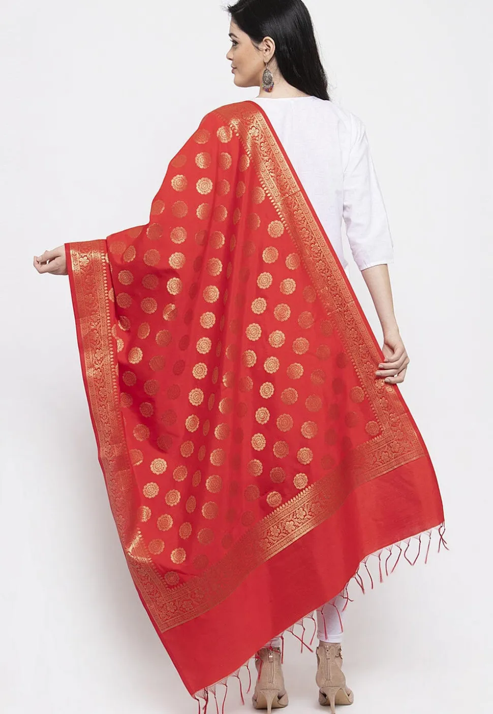 Banarasi Dupatta in Red