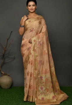 Banarasi Georgette Silk Saree in Beige