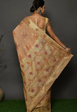 Banarasi Georgette Silk Saree in Beige