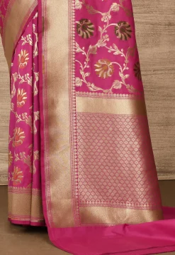 Banarasi Katan Silk Saree in Fuchsia