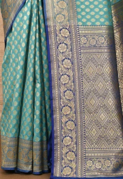 Banarasi Katan Silk Saree in Sky Blue