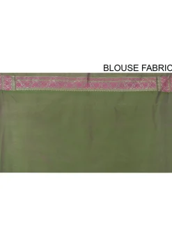 Banarasi Katan Silk Saree in Green