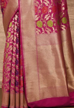 Banarasi Katan Silk Saree in Fuchsia