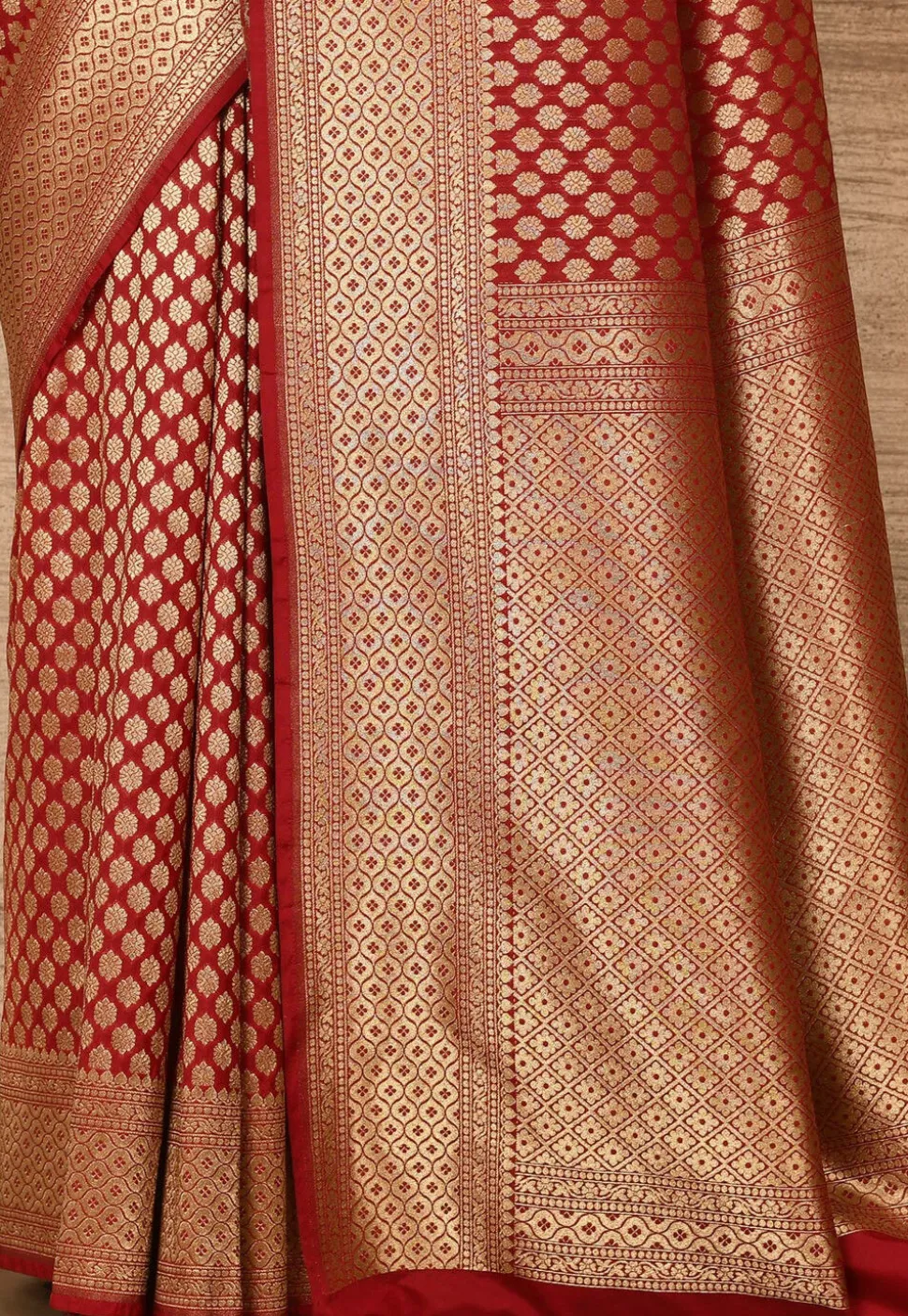 Banarasi Katan Silk Saree in Red