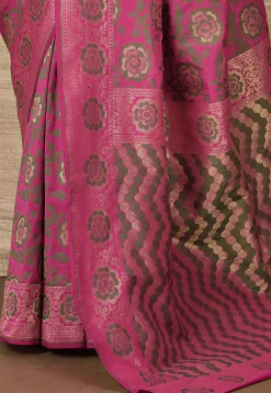 Banarasi Katan Silk Saree in Fuchsia