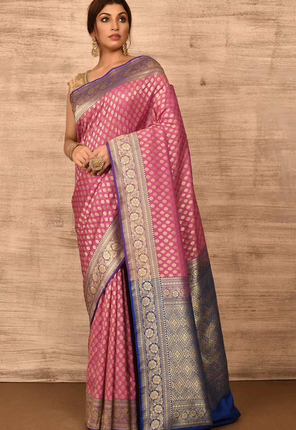 Banarasi Katan Silk Saree in Pink