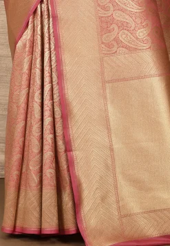 Banarasi Katan Silk Saree in Peach