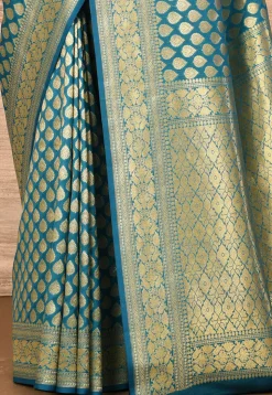 Banarasi Katan Silk Saree in Blue
