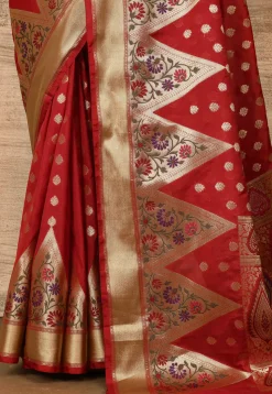Banarasi Katan Silk Saree in Red