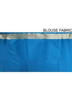 Banarasi Katan Silk Saree in Blue