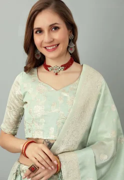 Banarasi Lehenga in Sea Green