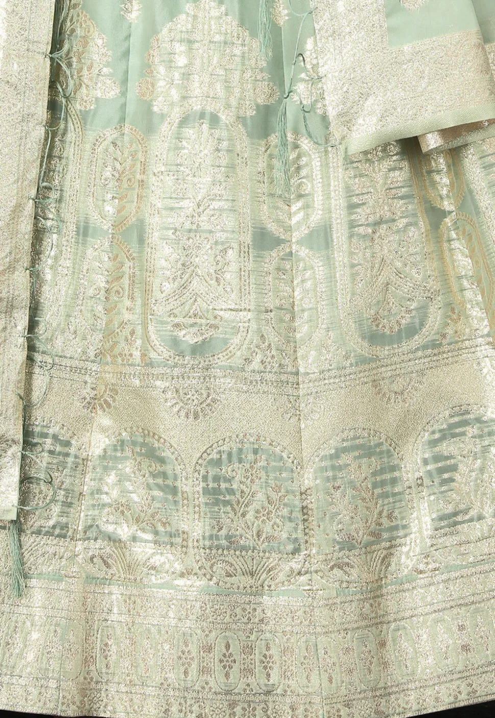 Banarasi Lehenga in Sea Green