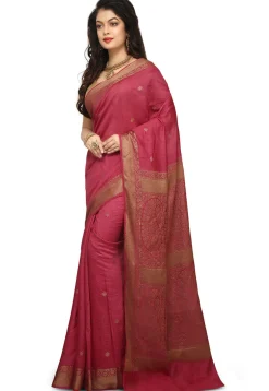 Banarasi Muga Silk Saree in Pink