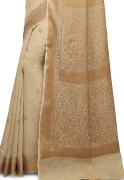 Banarasi Muga Silk Saree in Beige