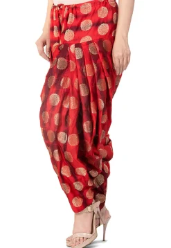 Banarasi Patiala in Shaded Red
