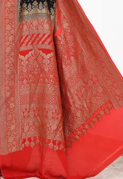 Banarasi Pure Crepe Silk Saree in Black
