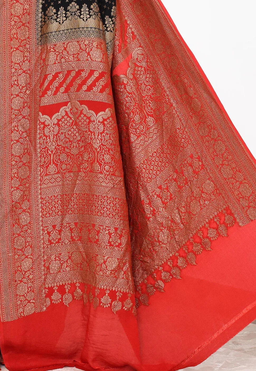 Banarasi Pure Crepe Silk Saree in Black