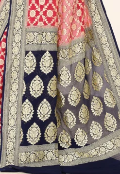 Banarasi Pure Crepe Silk Saree in Red