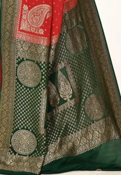 Banarasi Pure Crepe Silk Saree in Maroon