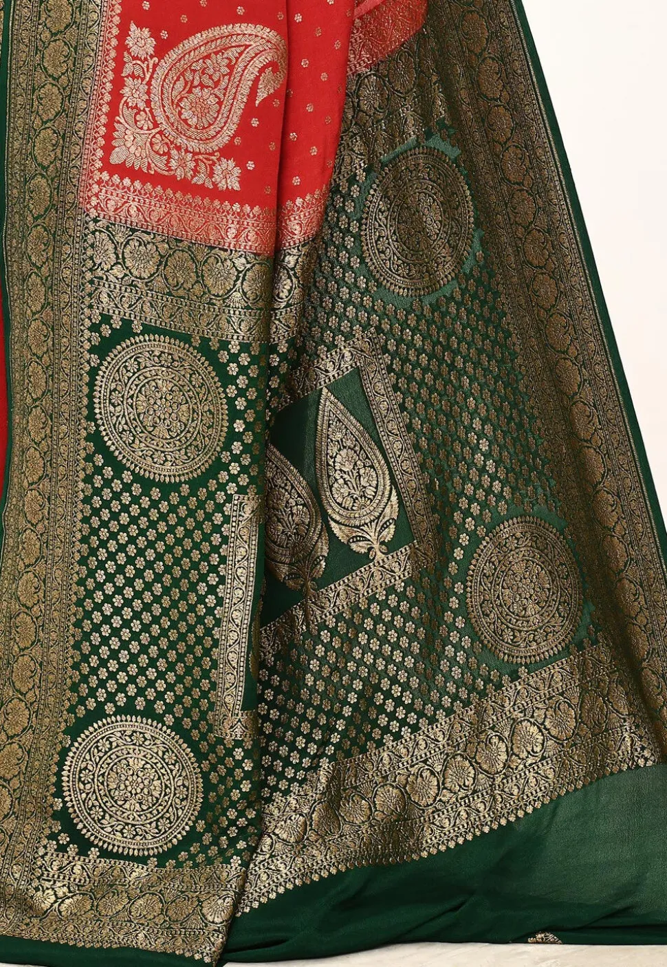 Banarasi Pure Crepe Silk Saree in Maroon