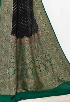 Banarasi Pure Crepe Silk Saree in Black