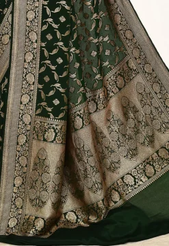 Banarasi Pure Crepe Silk Saree in Black