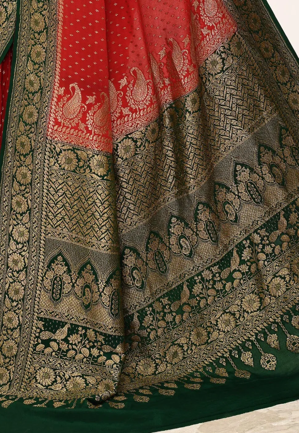 Banarasi Pure Crepe Silk Saree in Maroon