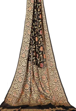 Banarasi Pure Georgette Silk Saree in Black