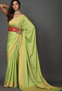 Banarasi Pure Georgette Saree in Light Green