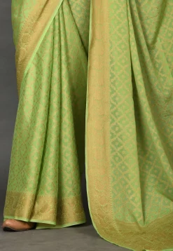 Banarasi Pure Georgette Saree in Light Green
