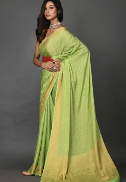Banarasi Pure Georgette Saree in Light Green
