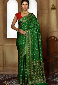 Banarasi Pure Georgette Silk Saree in Green