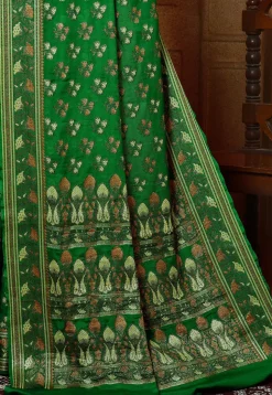 Banarasi Pure Georgette Silk Saree in Green