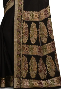 Banarasi Pure Georgette Silk Saree in Black