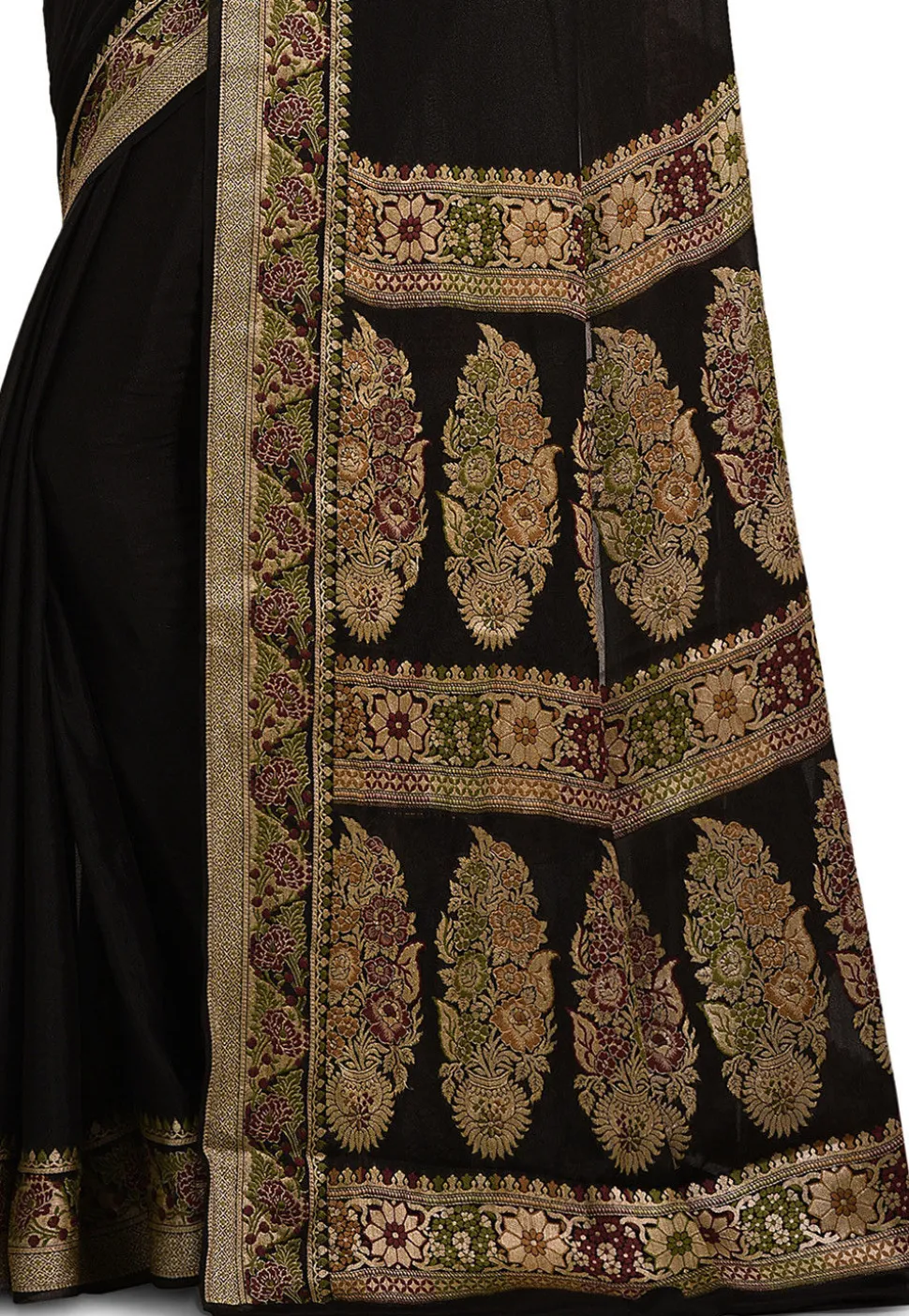 Banarasi Pure Georgette Silk Saree in Black