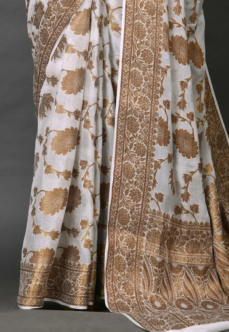 Banarasi Pure Georgette Saree in White
