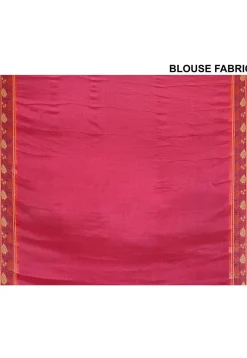 Banarasi Pure Georgette Silk Saree in Coral Pink