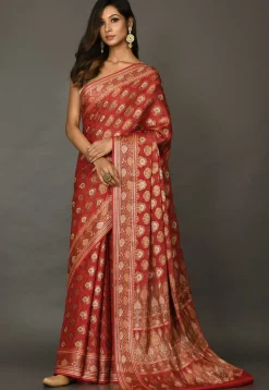 Banarasi Pure Georgette Saree in Red