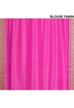 Banarasi Pure Georgette Silk Saree in Pink