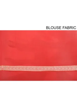 Banarasi Pure Georgette Silk Saree in Red